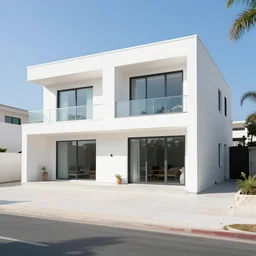 white modern villa by the beachside