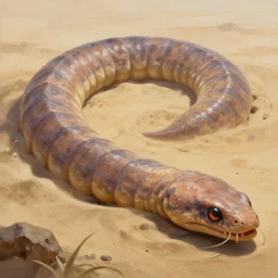 an enormous sandworm. detailed digital painting by alex jay brady.
