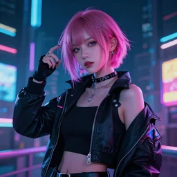 cyberpunk young lady