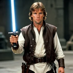 luke skywalker but played by arnold schwarzenegger