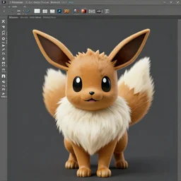 a photo of a real life light brown Eevee-fox hybrid, Pokemon, fennec, Eevee, brown fur, cute, XF IQ4, 50mm, f/1.4, ISO 200, 1/160s, natural light, Adobe Photoshop, Adobe Lightroom, DxO Photolab, Corel PaintShop Pro, symmetrical balance, rule of thirds