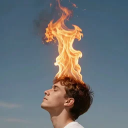 divine fire from heaven coming to a man's head - 7