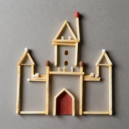 a castle made out of matches