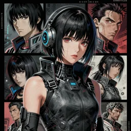 girl wearing in cyberpunk gear | | audrey plaza, fine detail!! anime!! realistic shaded lighting!! dramatic!! poster by ilya kuvshinov katsuhiro otomo ghost - in - the - shell, magali villeneuve, artgerm, jeremy lipkin and michael garmash and rob rey