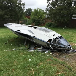 my friend told me about this spaceship that crashed in their yard. i didn't believe them at first but then i saw this...