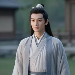 a portrait of a character in a scenic environment by guangjian