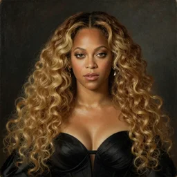 “beyonce in modern times, painting by Hans Holbein”