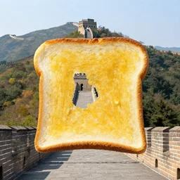 the great wall of china made of toast