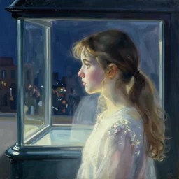 an ethereal dream of a girl by edward hopper, james gilleard, zdzislaw beksinski, steven outram, hd, 8 k
