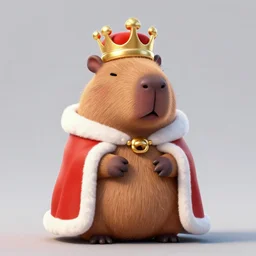 capybara dressed as a king