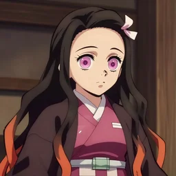 emma watson as nezuko Kamado from demon slayer anime ねずこちゃん  screenshot from demon slayer nezuko from demon slayer animeby artgem by greg rutkowski trending on artstation