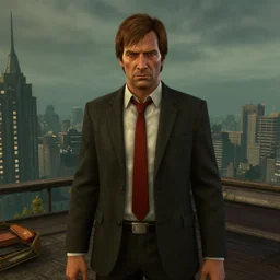 dr house as mr house on a green penthouse screen in fallout new vegas