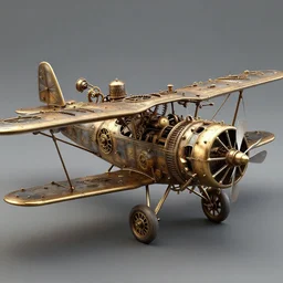 a mechanical plane, steampunk style