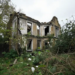 photo of an overgrown london in ruins