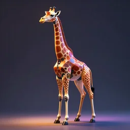 a half robot jiraffe, vibrant lighting, elegant, highly detailed, smooth, sharp focus, illustration, beautiful, geometric, trending on artstation, full body, cinematic, artwork by borovikovsky