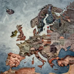 photograph of climate change across Europe, architecture, detailed face, highly detailed, cinematic lighting, urban art style, digital art painting by greg rutkowski, cinematic, concept art, 35mm grain filter