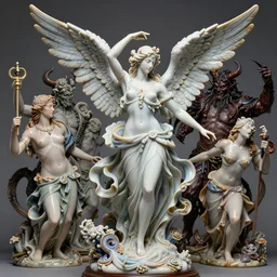 high intricate porcelain baroque stunning woman body sensual angelic warrior fighting pose the army of the demon lord, 8 k, hyperrealistic hyperdetailed pastel maria panfilova, andrea savchenko, sensual mike kime, ludovic plouffe, qi sheng luo, oliver cook, trending on artstation