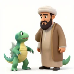 a photograph of sadddam hussein playing with bionicle