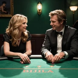 Sally Fields and Burt Reynolds playing poker at the green room