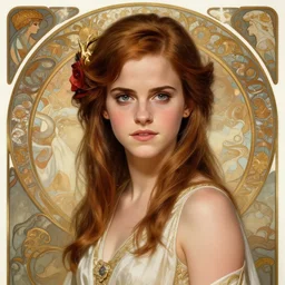 Emma Watson as Cleopatra, cute, fantasy, intricate, elegant, highly detailed, digital painting, 4k, HDR, concept art, smooth, sharp focus, illustration, art by artgerm and H R Giger and alphonse mucha