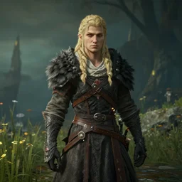 a portrait of a character in a scenic environment in Elden Ring