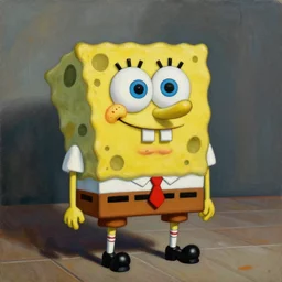 Picasso painting of SpongeBob