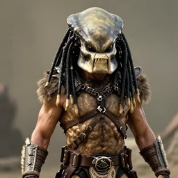 movie still of woolie madden as the predator with dreadlocks