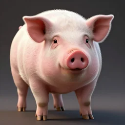 hungry pig, realistic, 8 k, extremely detailed, cgi, trending on artstation, hyper - realistic render, 4 k hd wallpaper, premium prints available, octane render, award winning, by greg rutkowski