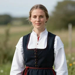 a breton woman wearing traditional bigoudene clothing