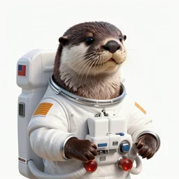 an otter in an astronaut suit,digital art,highly detailed,art by greg rutkowski,trending on deviantart