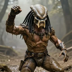 schwarzenegger waterbending mud at predator. fantasy magic style. highly detailed 8 k. intricate. lifelike. soft light. sony a 7 r iv 5 5 mm. cinematic post - processing