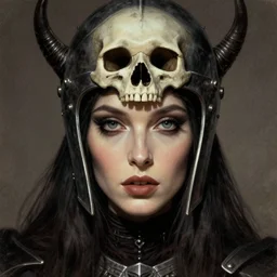 the dreamweaver witch as an eldritch realistic knight, closeup portrait art by donato giancola and greg rutkowski, vintage retro, realistic face, digital art, trending on artstation, eldritch lovecraftian skull helmet, symmetry!!
