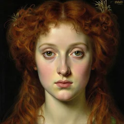 eva green, pre raphaelite, sharp features, detailed face, intricate, highly detailed, artstation, illustration, by lord frederic leighton