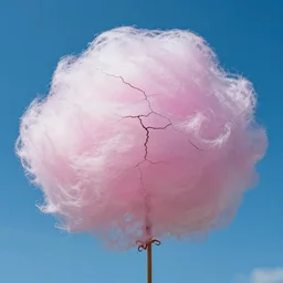 cotton candy clouds with cracked texture