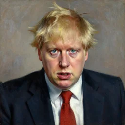 impressionist painting of a horror portrait of boris johnson