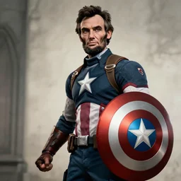 abraham lincoln wielding captain america's shield