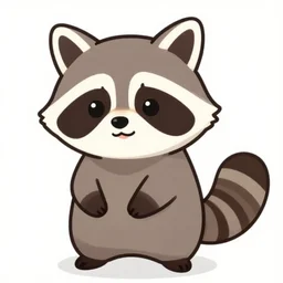a very very very very very very very very cute 2 d racoon in an anime style