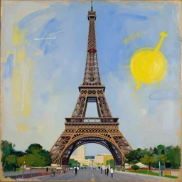 jean michel basquiat painting of the eiffel tower