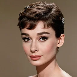 portrait of a beautiful 20-year-old Audrey Hepburn with old hollywood waves hairstyle by Mario Testino,  headshot, detailed, award winning, Sony a7R