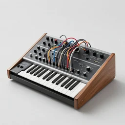 dezeen awards , minimalissimo, archdaily, lot2946, teenage engineering moad, mother of all decks, product design concept, top down view of wires moog synthesizer made by jony ives , dieter rams, 8k, high detailed photo