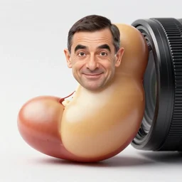 mr bean as a kidney bean, macro lens, studio lighting