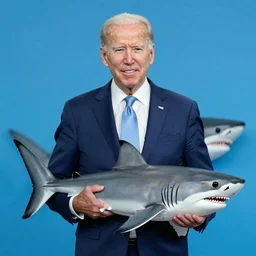 joe Biden with the body of a shark