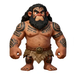 caveman with tribal tattoos