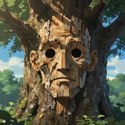 an old man's face made of bark and wood in a tree, magical, fantasy art, 8k hdr pixiv dslr photo by Makoto Shinkai ilya kuvshinov and Wojtek Fus, digital art, concept art,