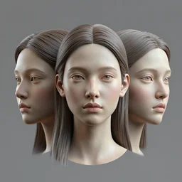 3 d face portrait of a goddess by alena aenami and berndnaut smilde, octane render