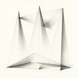 Art demo of three point perspective.