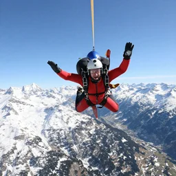 Skydiving in the swiss alps, go pro footage