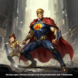 “the last super, fantasy concept art by Greg Rutkowski and J. Dickenson”