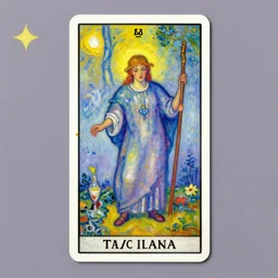 impressionist tarot card digital painting colorful artwork trending everywhere