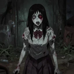 zombie in the style of junji ito.